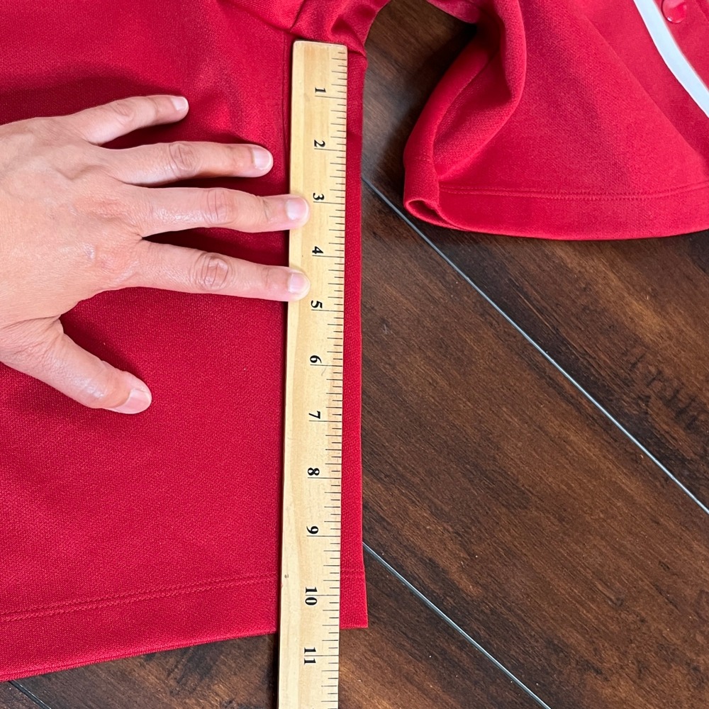 $345 Helmut Lang Track Shorts‎ Men's Small Red White Side Stripe Snap Button - Picture 6 of 13